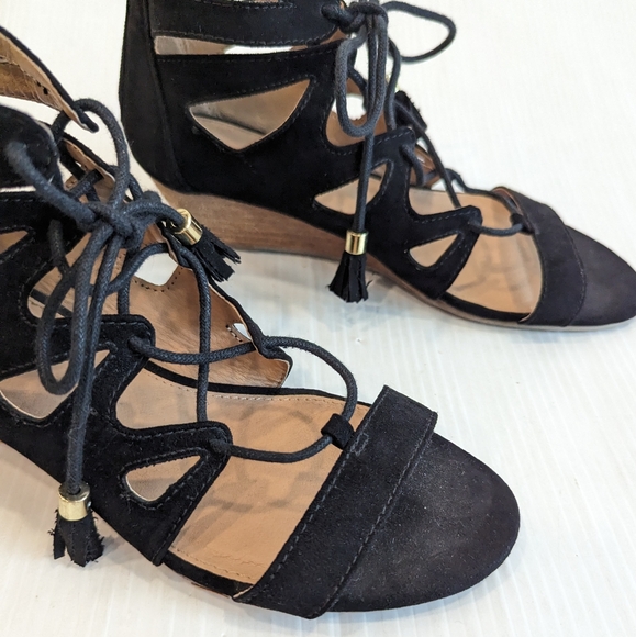 REPORT women's black lace-up gladiator sandals size 7.5 - Picture 10 of 11